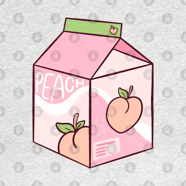 Kawaii Peach Juice Peachy Milk Aesthetic Japanese Vaporwave by Trippycollage